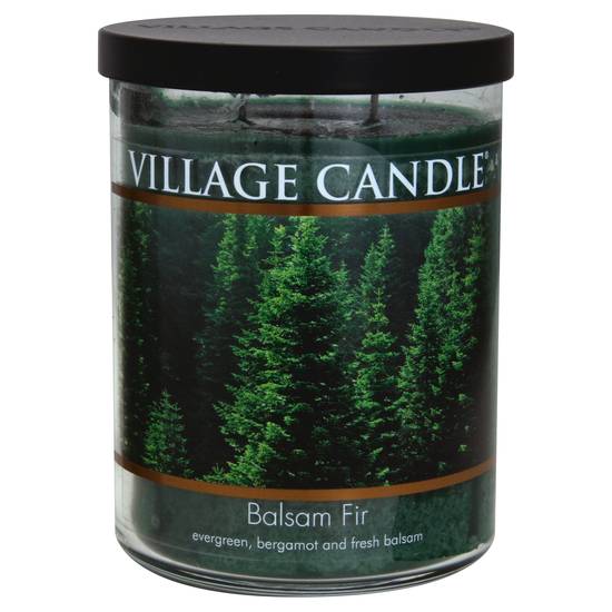 Village Candle Glass Cylinder Balsam Fir Candle