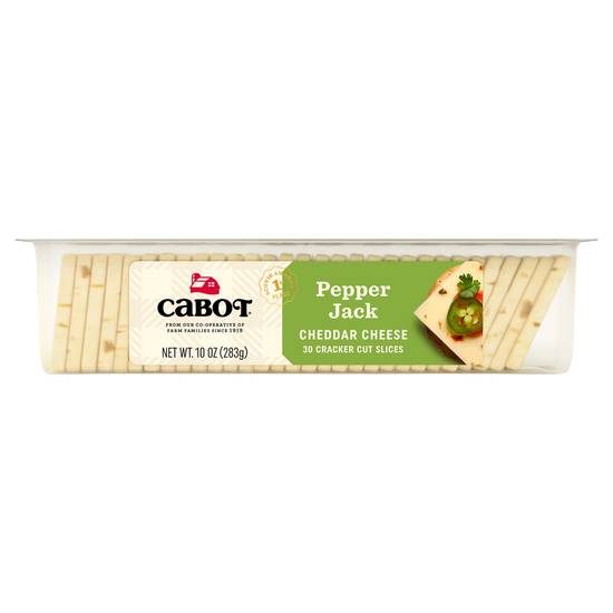 Cabot Pepper Jack Cheddar Cheese Cracker Cuts Slices