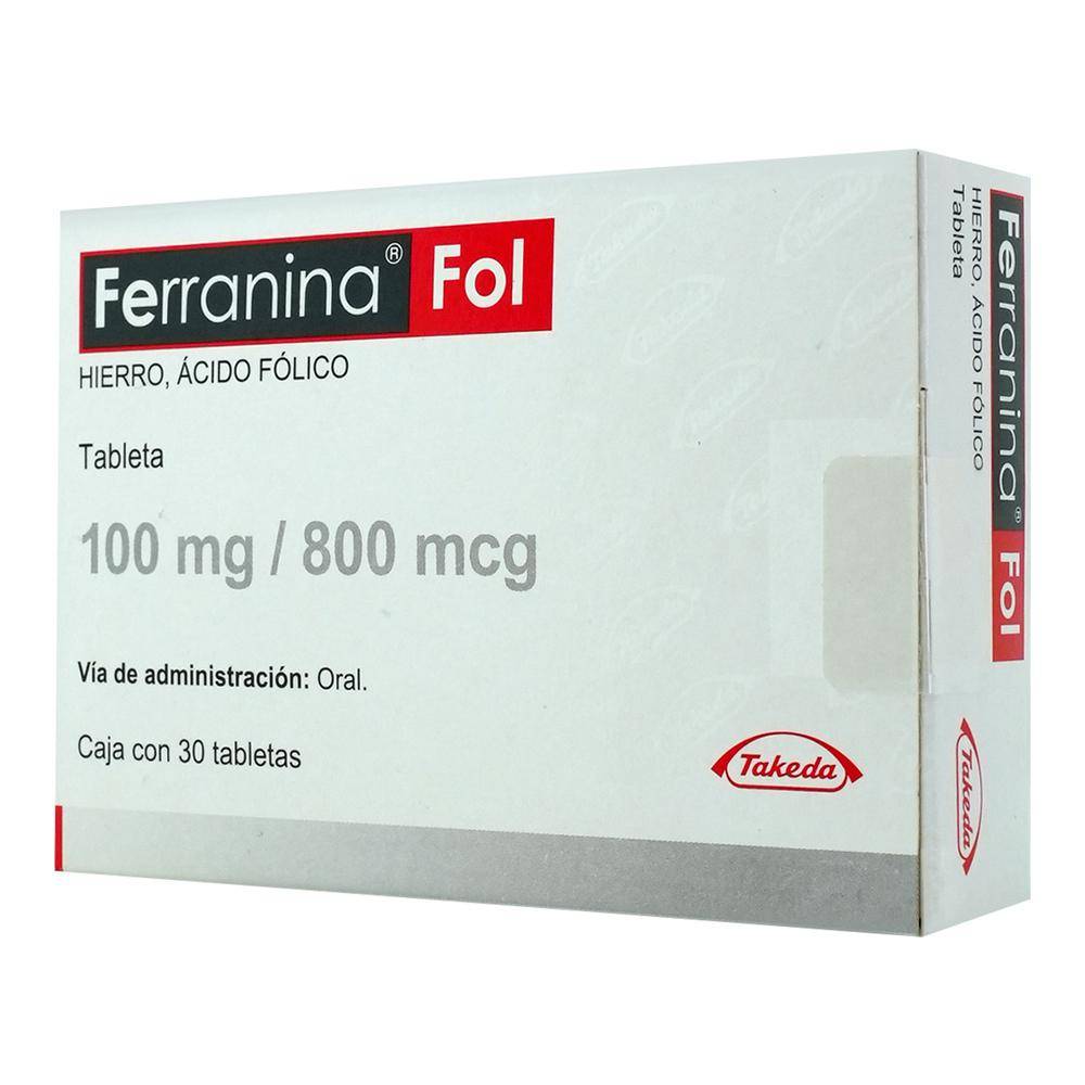 Takeda ferranina fol tabletas (30 un)