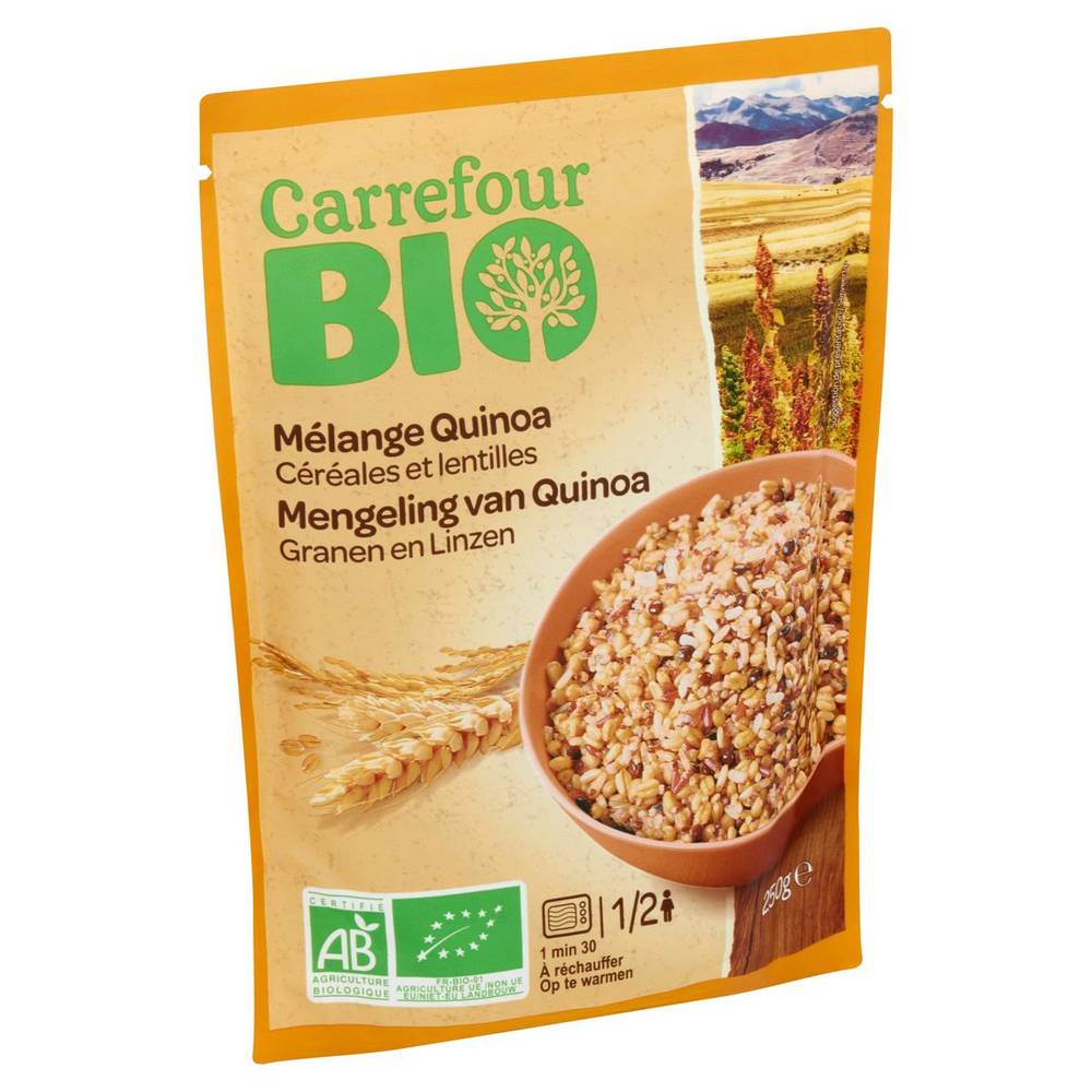 Carrefour Bio Mélange Quinoa Céréales et Lentilles 250 g