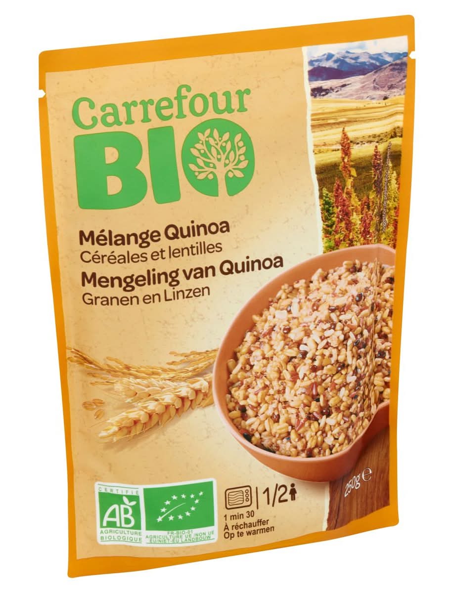 Carrefour Bio Mélange Quinoa Céréales et Lentilles 250 g