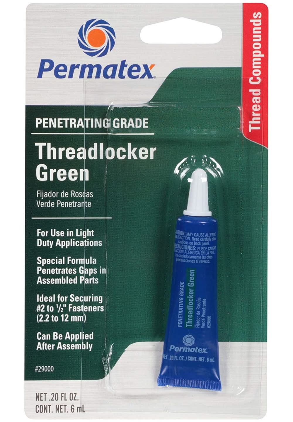 Permatex Threadlocker Liquid 0.2 Oz