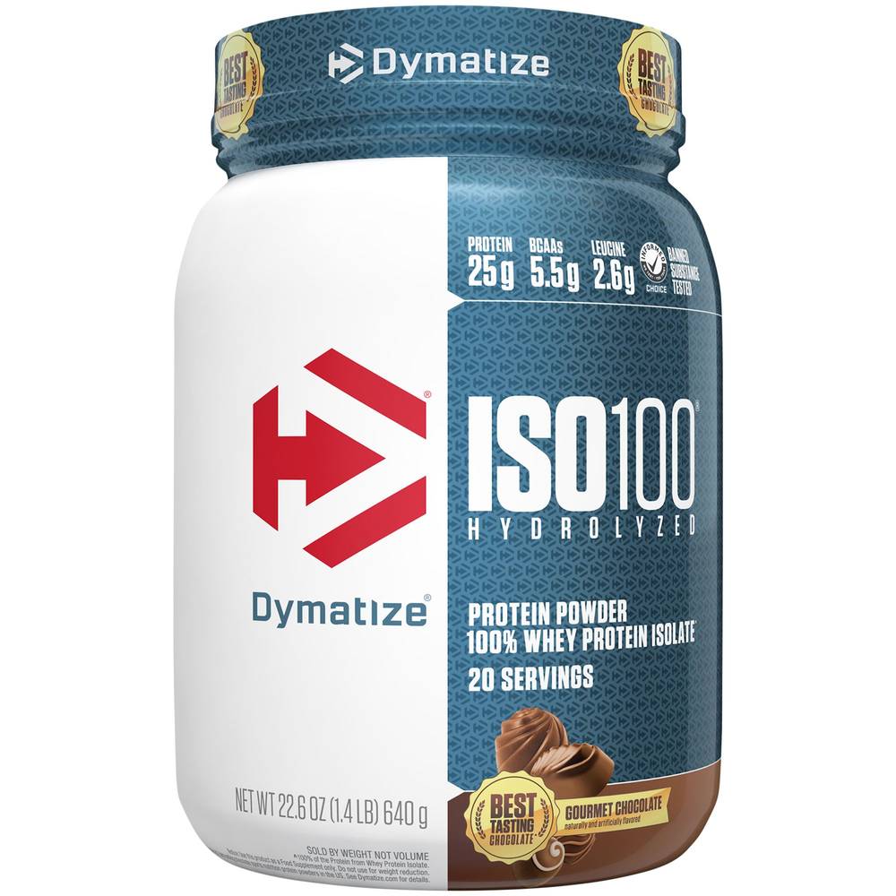 Dymatize Nutrition Iso100 Hydrolyzed 100% Whey Protein Isolate (1.4 lb) (gourmet chocolate)