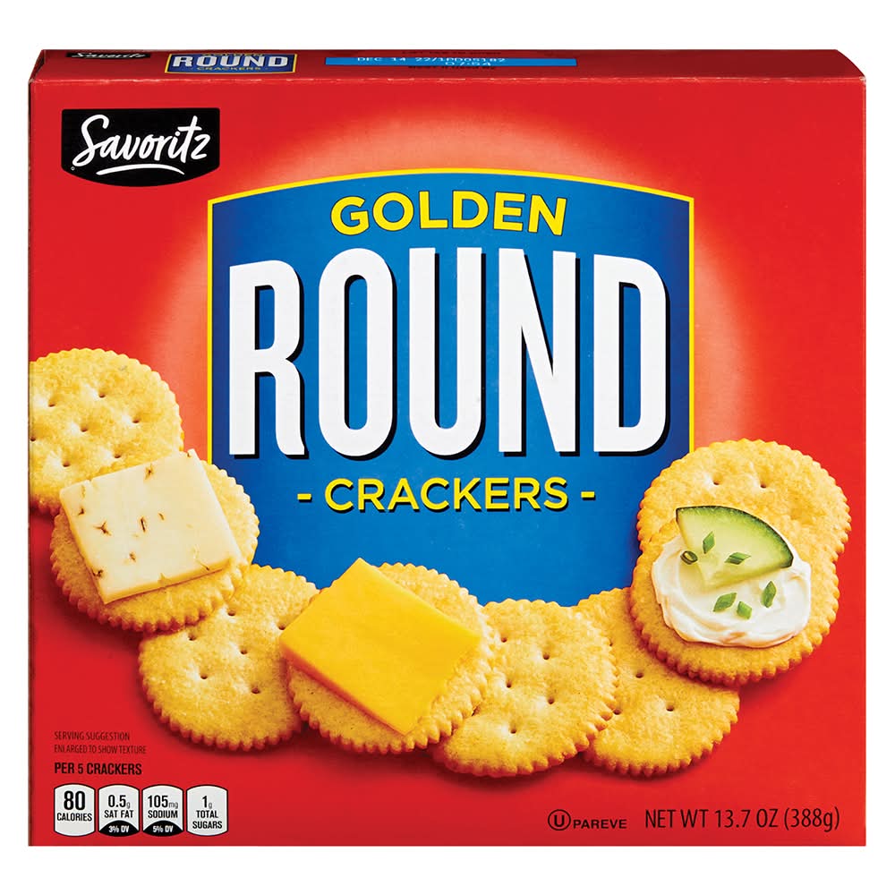 Savoritz Golden Round Crackers (13.7 oz)