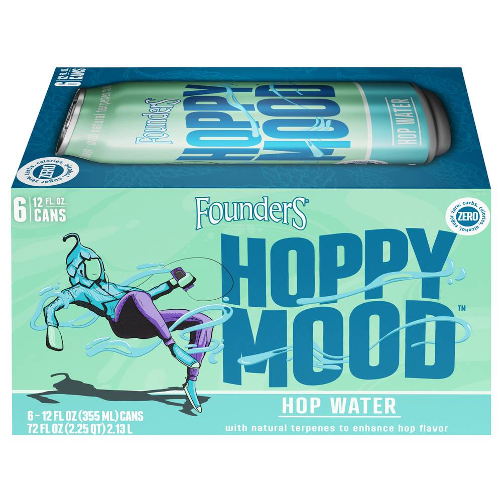 Founders Hoppy Mood Non Alcoholic Beer (6 x 12 fl oz)