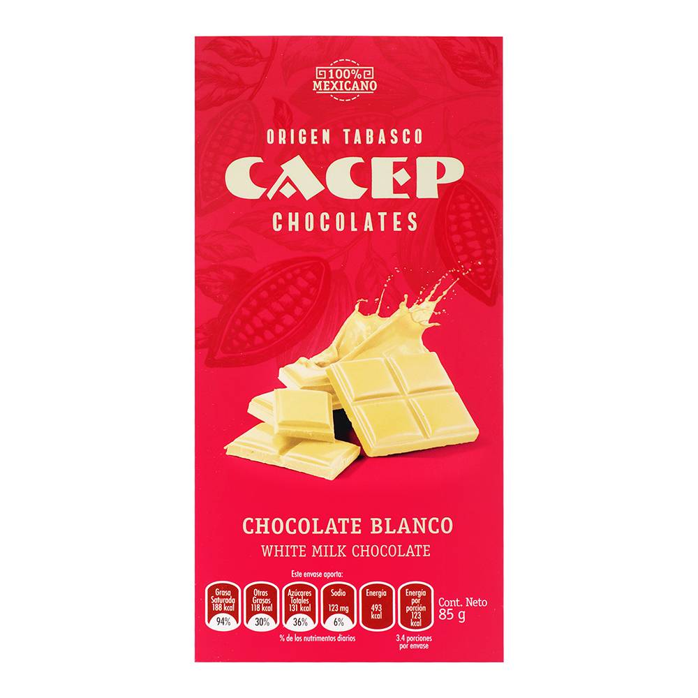 Cacep barra de chocolate blanco 32% cacao