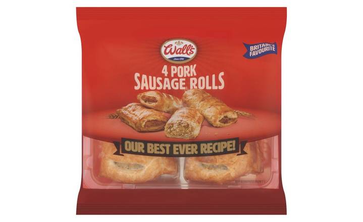 Wall's 4 pack Hearty Sausage Rolls 220g (402293)