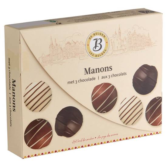 Les Belges Manons aux 3 Chocolats 12 pièces 180 g