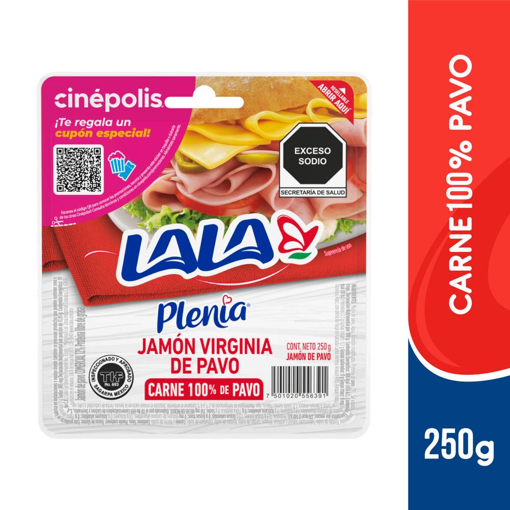 Lala plenia jamón virginia de pavo (250 g)