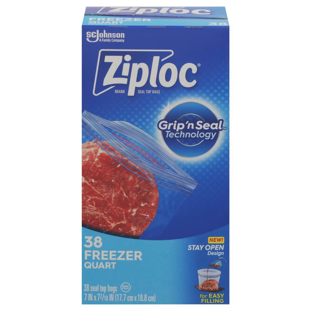 Ziploc Freezer Seal Top Bags (38 ct)