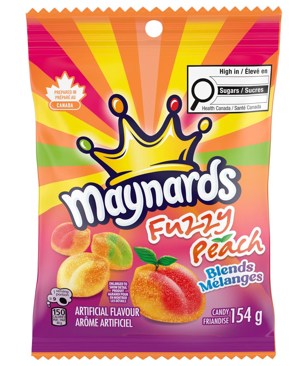 Maynards Bassetts Gummy Candies, Fuzzy Peach (154 g)