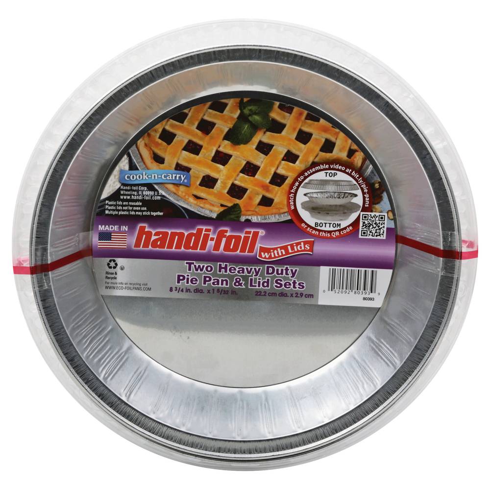 Handi-Foil Heavy Duty Pie Pan & Lid Sets