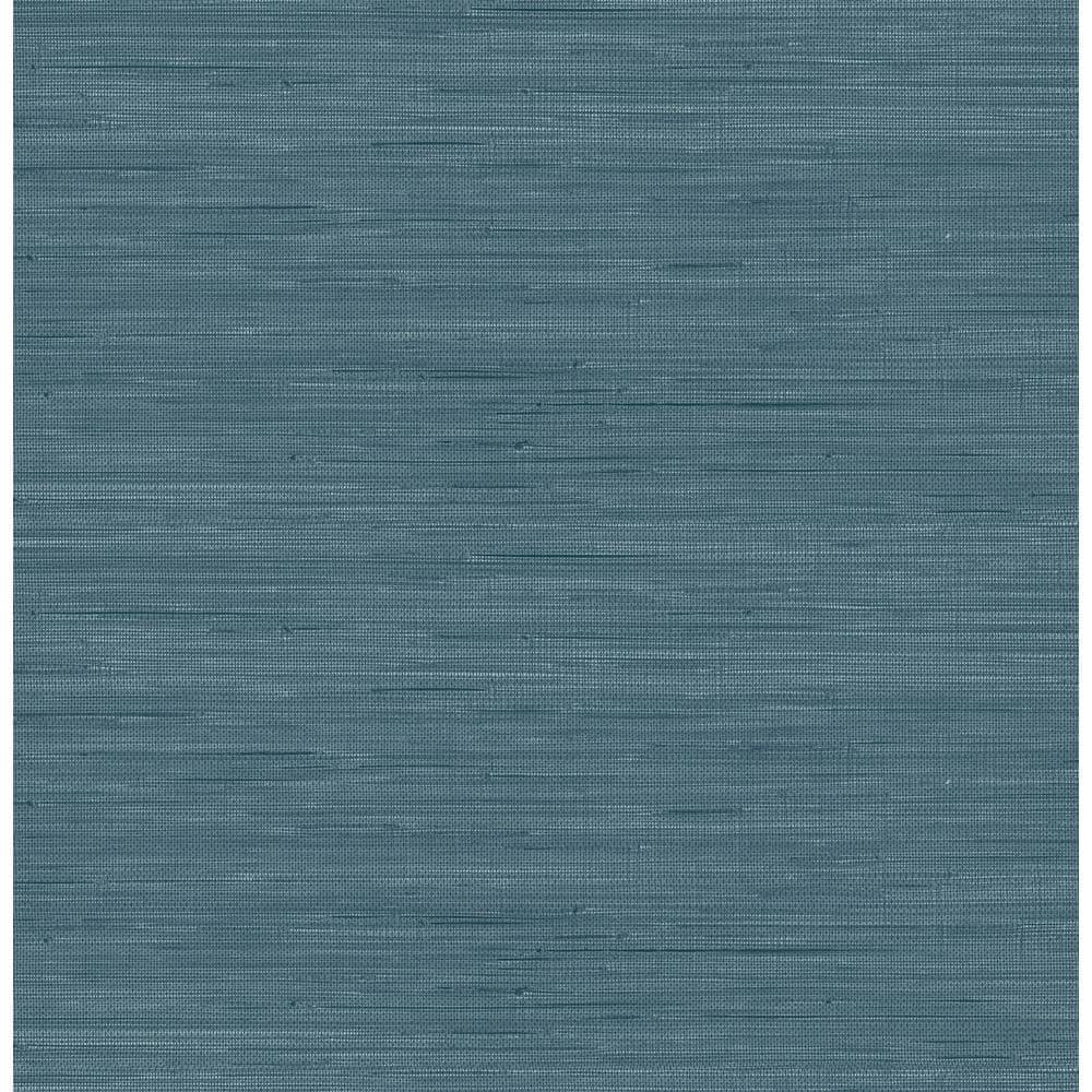 Nuwallpaper Blue Luxe Faux Grasscloth Peel And Stick Vinyl Wallpaper Roll