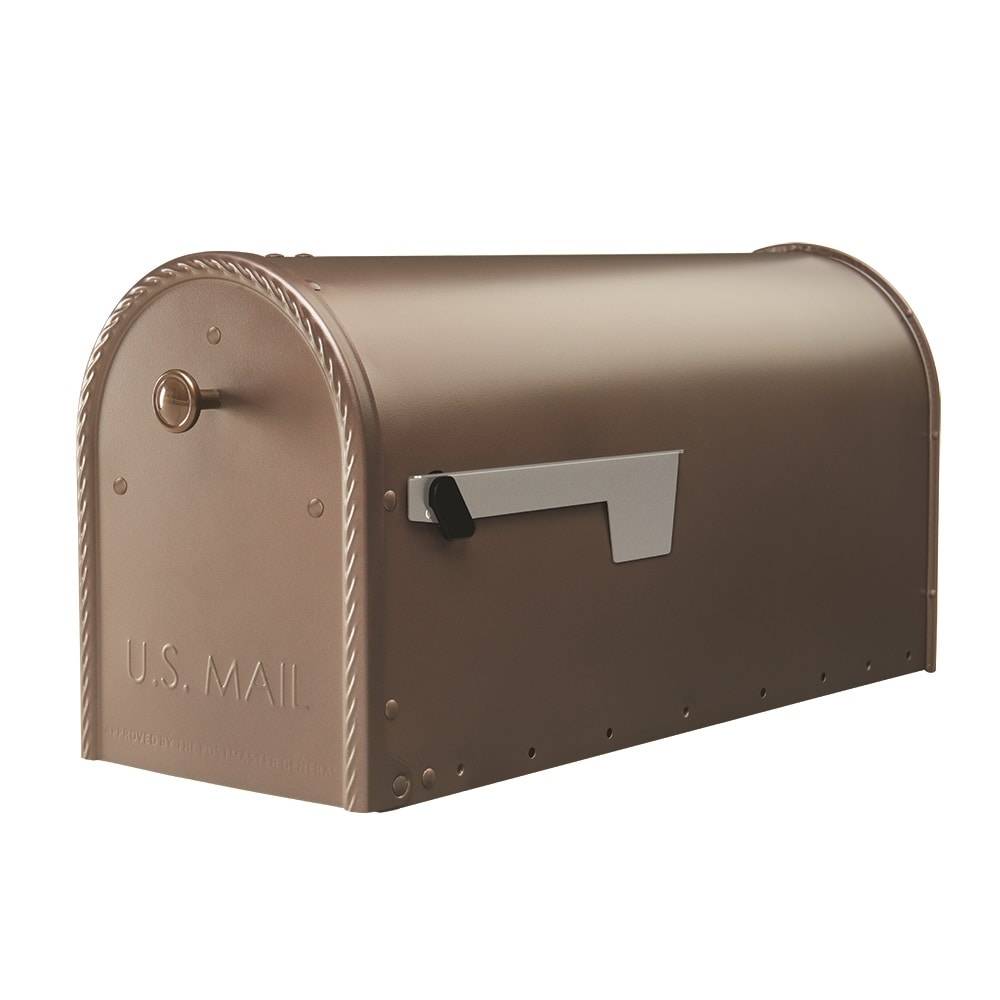 Architectural Mailboxes Post Mount Bronze Metal Large Mailbox | EM160VBAM