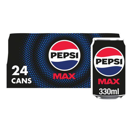 Pepsi Max No Sugar Cola Can 24x330ml