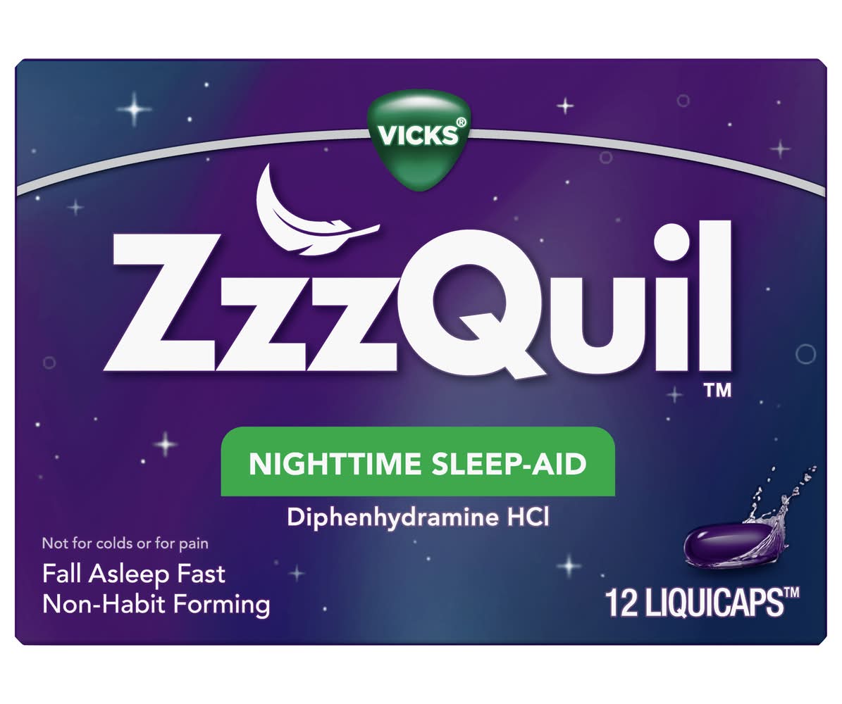 ZzzQuil Nighttime Sleep Aid Liquicaps (12 ct)