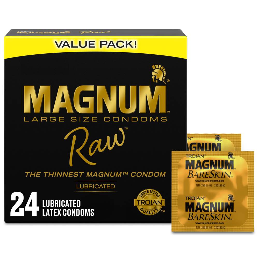 Trojan Magnum Raw Condoms, Large (24 ct)