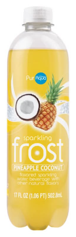 PurAqua Flavored Frost Sparkling Water, Pineapple Coconut (17 fl oz)