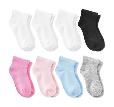 Dealworthy Toddler Ankle Socks, 12-24 Months, Assorted (8 ct)