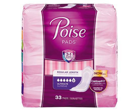 POISE PADS ULTIMATE COVERAGE 33 PK