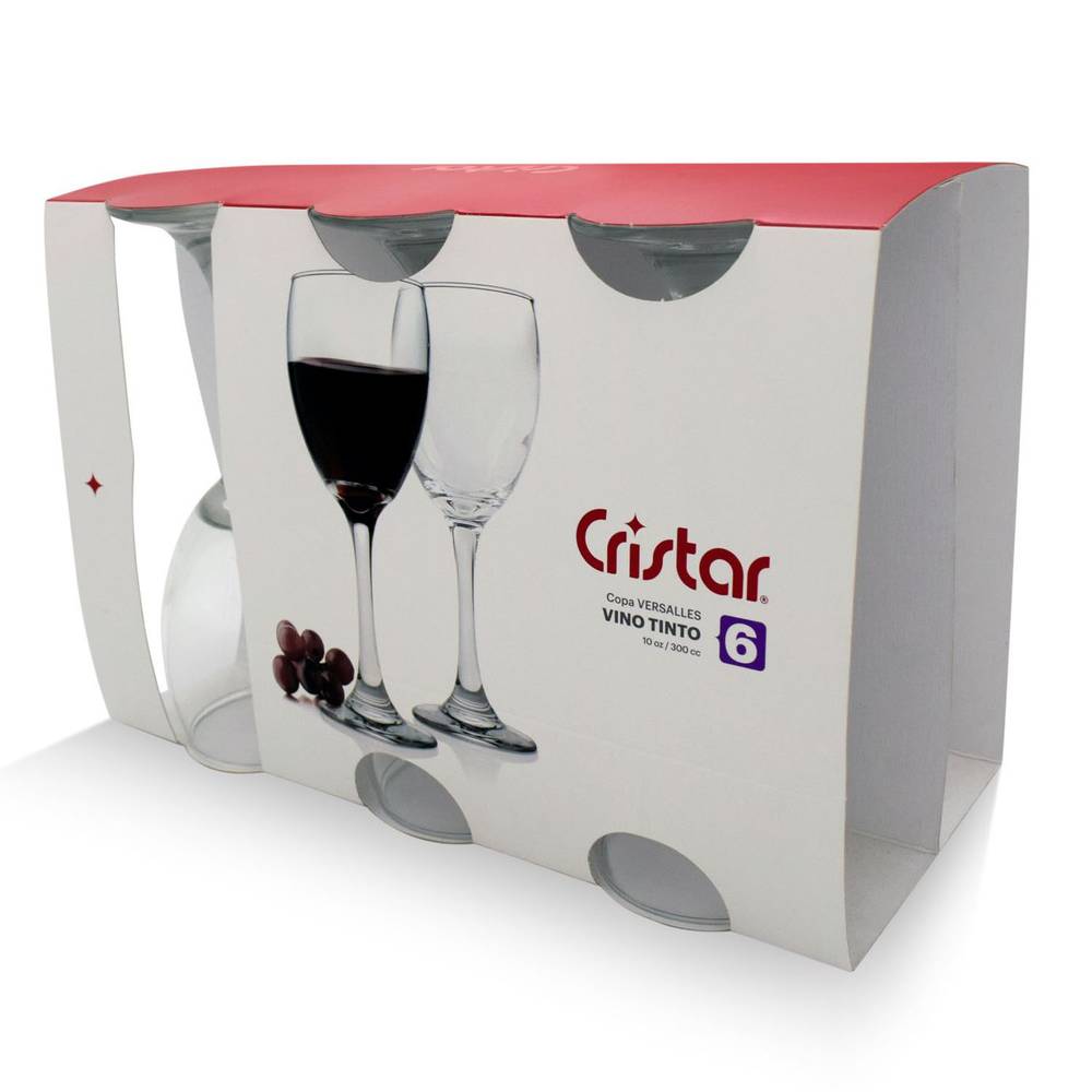 Cristar set copas de vino tinto versalles (6 u)