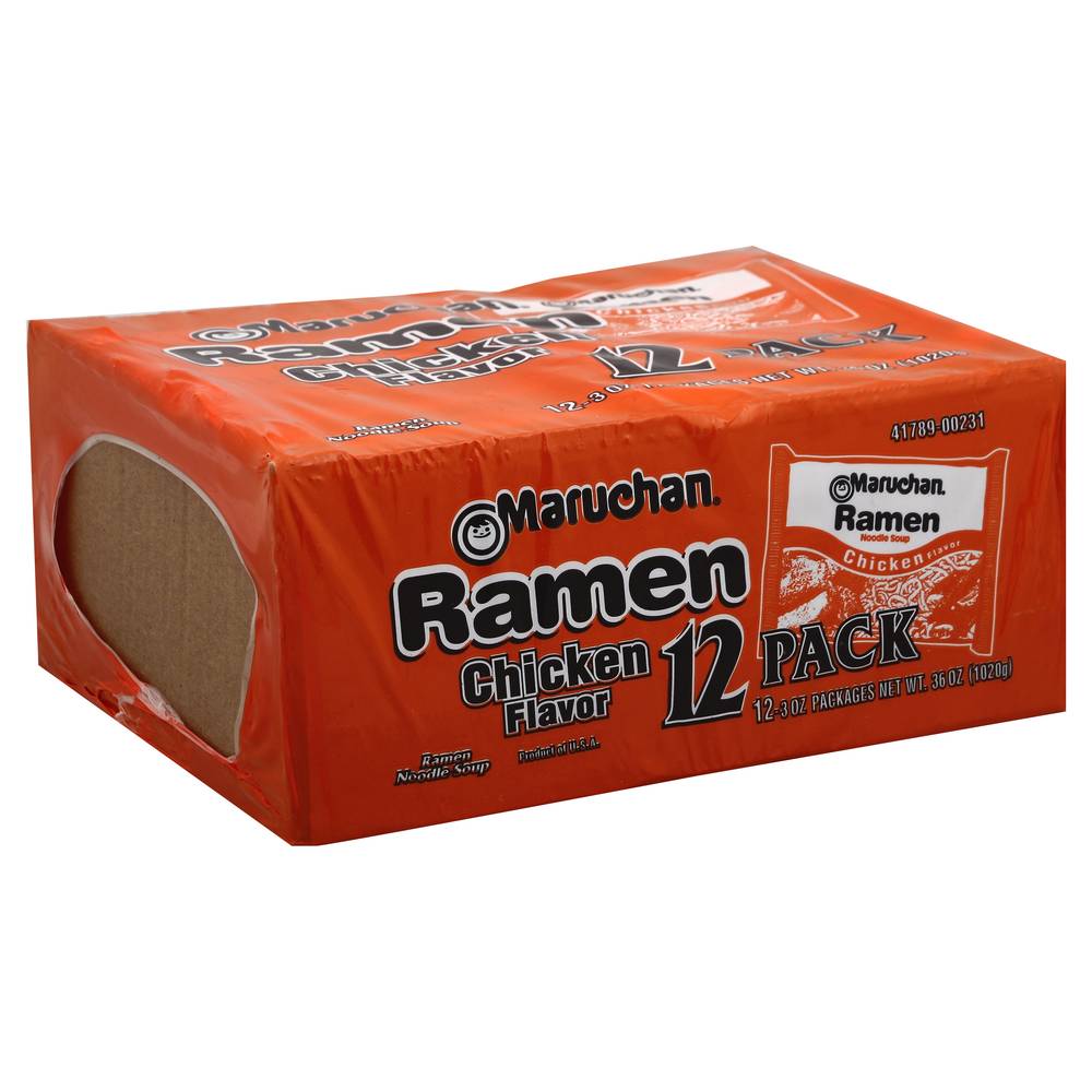 Maruchan Ramen Noodle Soup, Chicken (12 x 3 oz)