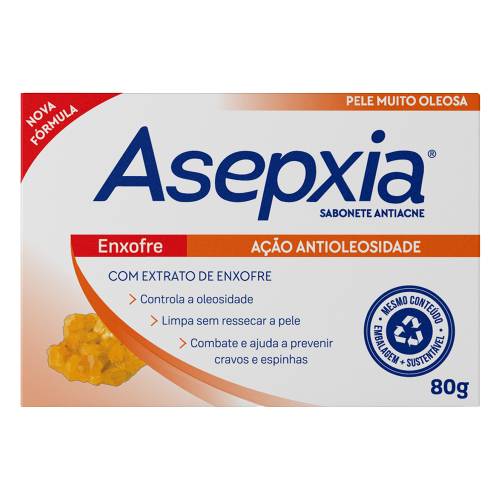 Asepxia sabonete facial enxofre antiacne (80 g)