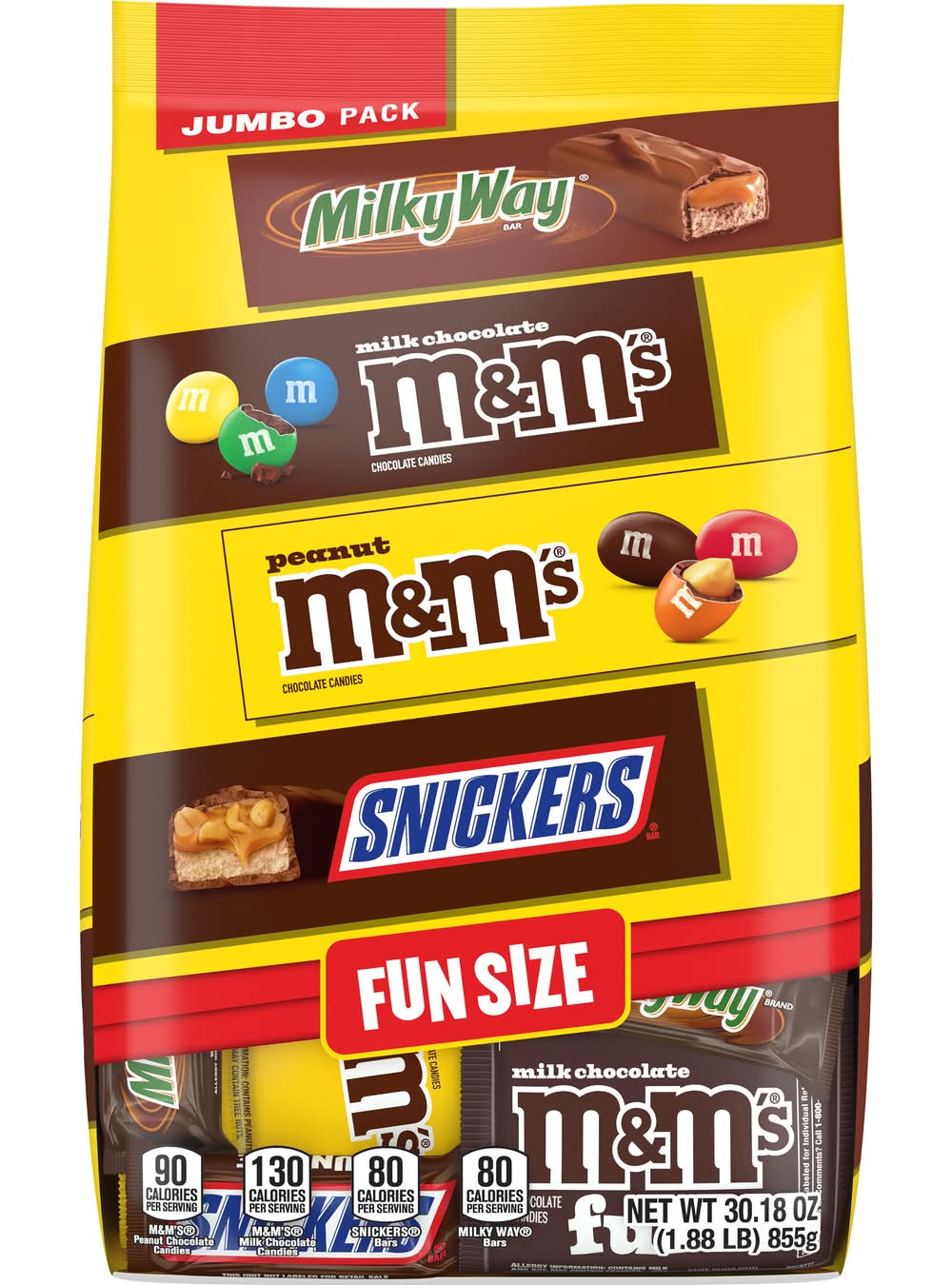 M&M's Snickers & Milky Way Fun Size Chocolate Candy Variety pack (30.18 oz)