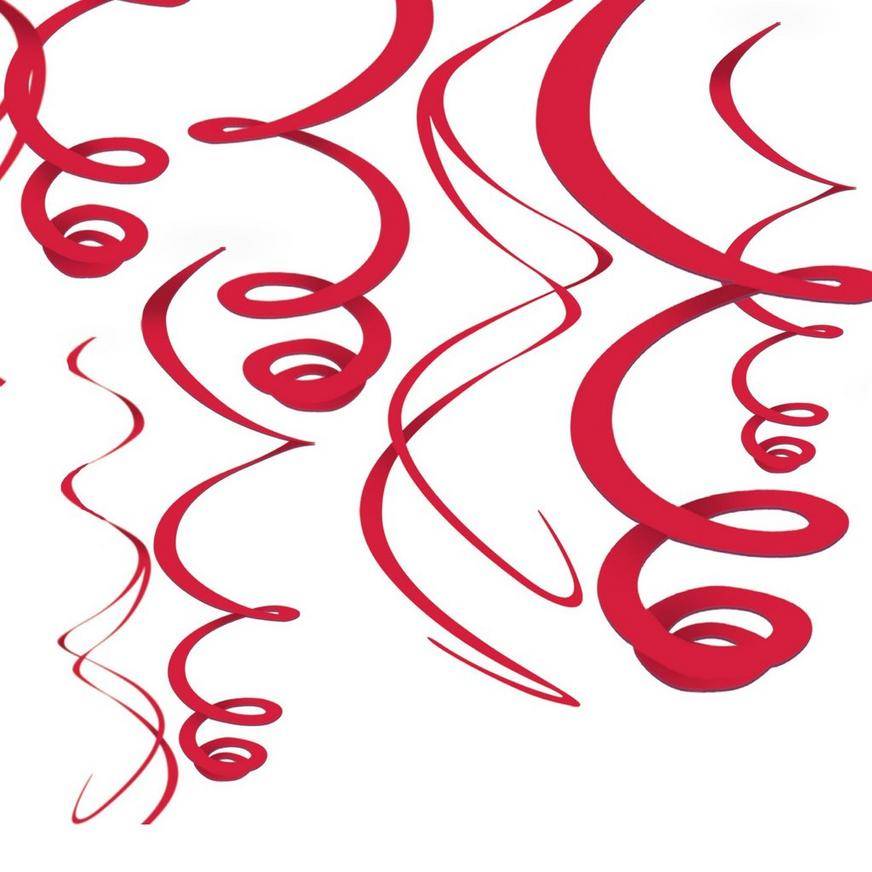 Party City Swirl Decorations (red)