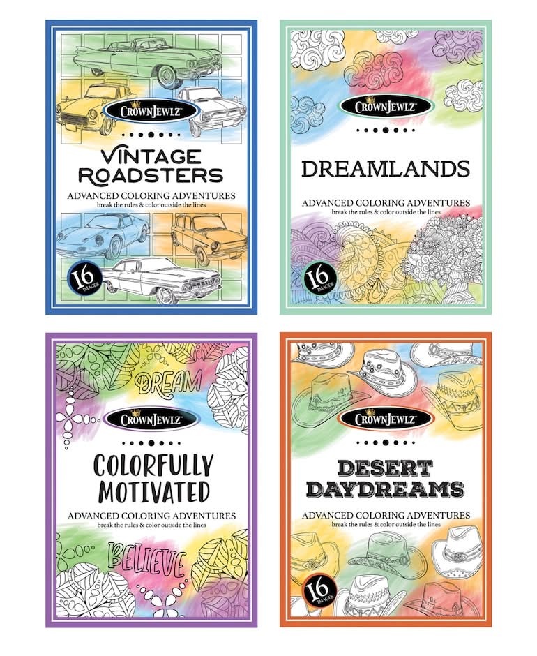 Crown Jewlz Advanced Coloring Doodle Book, Assorted Designs, 1-ct.