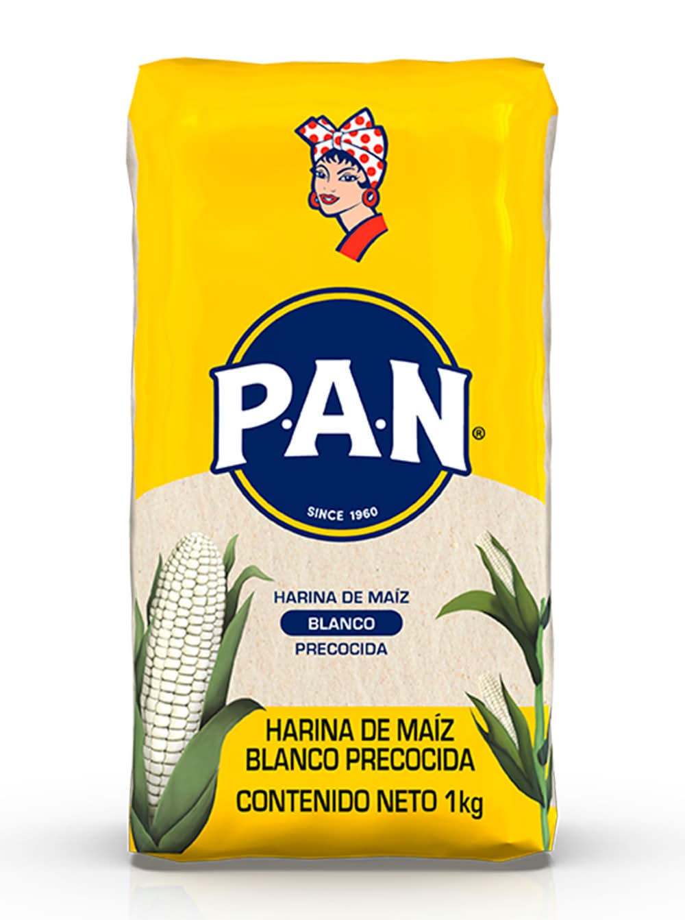 P.A.N. · Harina de maíz precocida blanca (1 kg)