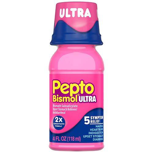 Pepto-Bismol Ultra Liquid, 5 Symptom Fast Relief Original - 4.0 fl oz
