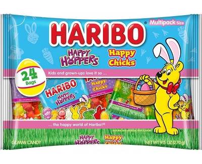 Haribo Happy Hoppers & Happy Chicks Gummi Candy, Assorted (9.5 oz, 24 ct)