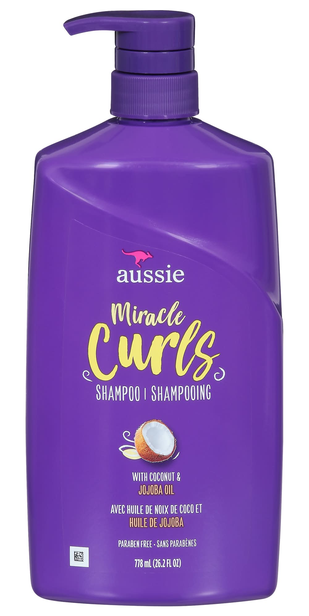 Aussie Miracle Curls With Coconut & Jojoba Oil, Paraben Free Shampoo (26.2 fl oz)