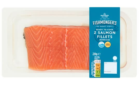 Morrisons The Fishmonger's on Market Street Salmon Fillets Boneless (2 pack)