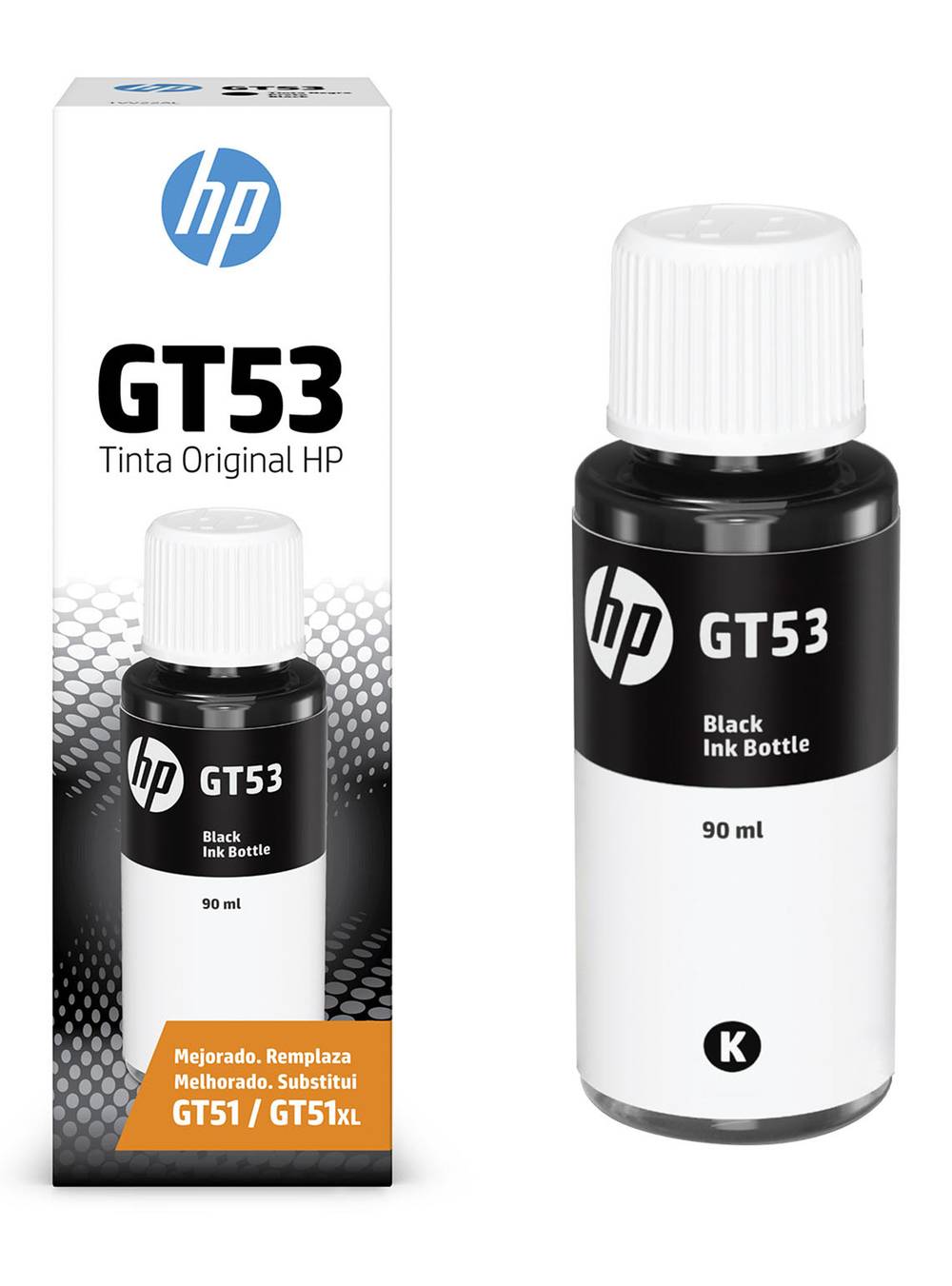 HP · Botella tinta gt53 negro