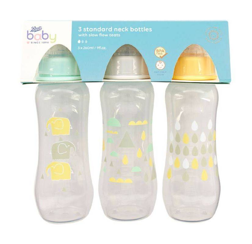 Boots Baby Standard Neck Bottle Capacity 260 ml (3 pack)