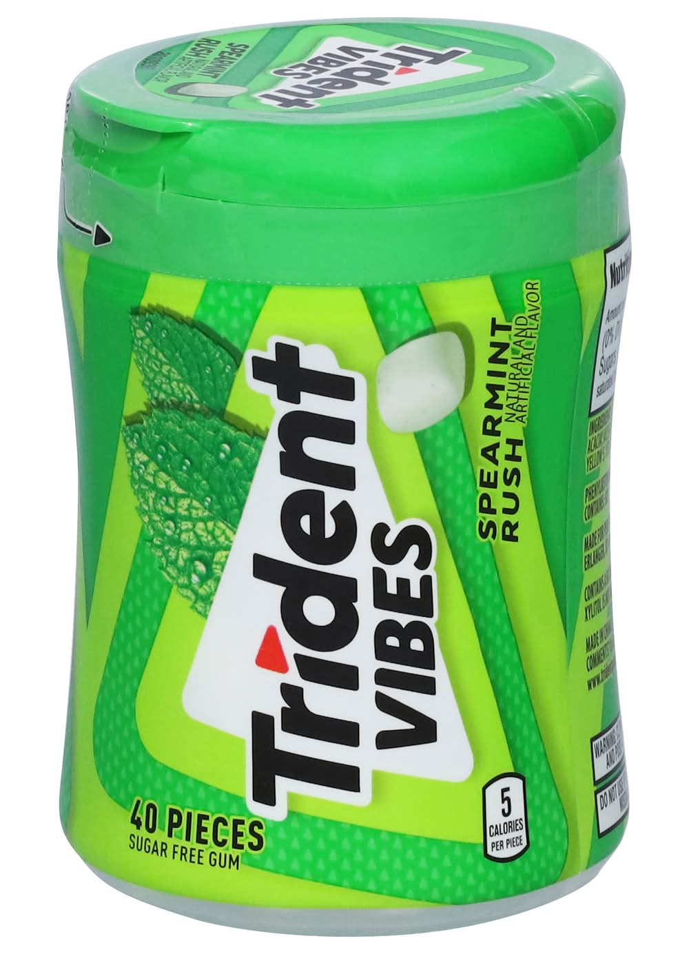 Trident Vibes Sugar Free Gums, Spearmint Rush (40 ct)