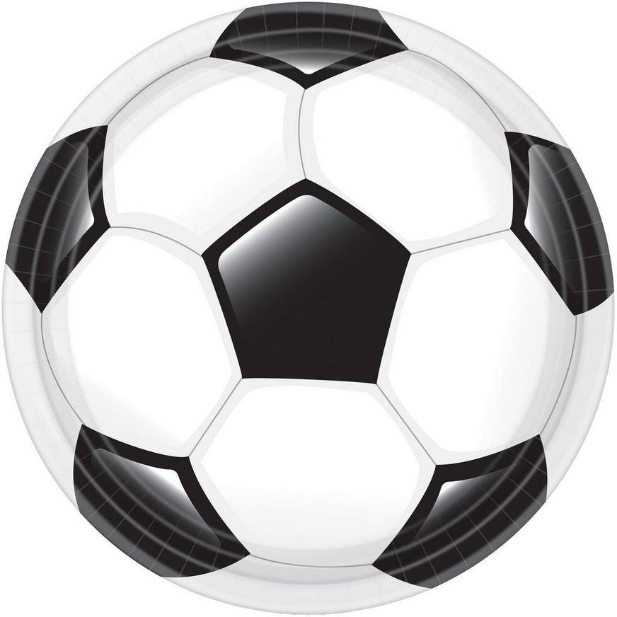 Soccer Ball Paper Dinner Plates, 10.5in, 20ct - Corner Kick