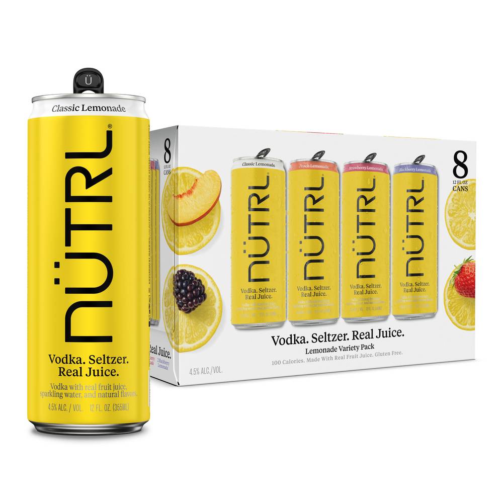 Nütrl Vodka Seltzer Real Juice (8 pack, 12 fl oz) (assorted )