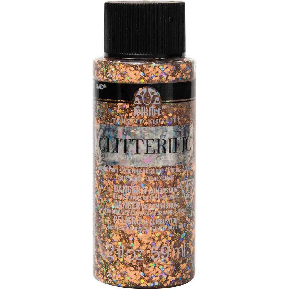 FolkArt Glitterific Acrylic Paint Copper (59 ml)