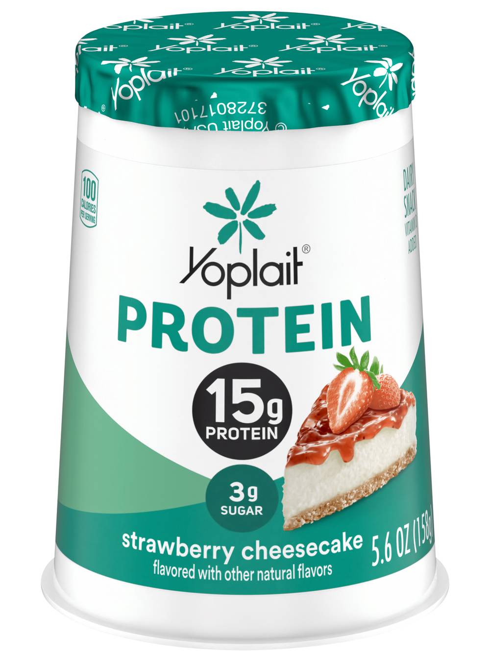 Yoplait Protein Yogurt Cultured Dairy Protein Snacks, Strawberry-Cheesecake (5.6 oz)