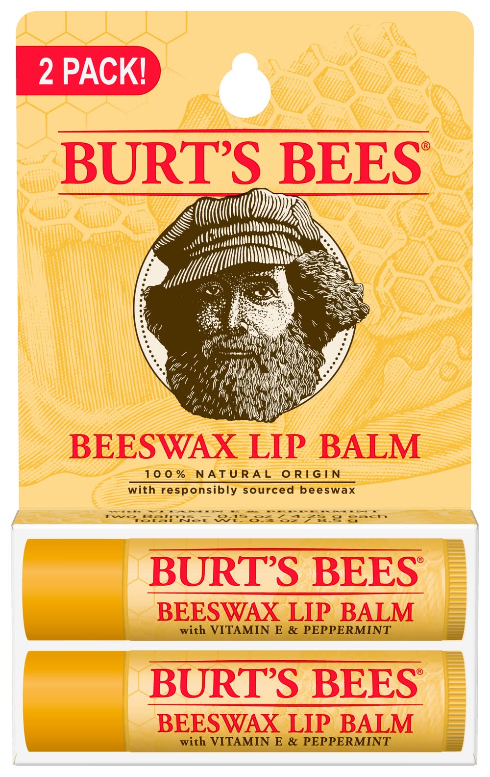 Burt's Bees Beeswax Lip Balm (0.15 oz, 2 ct)