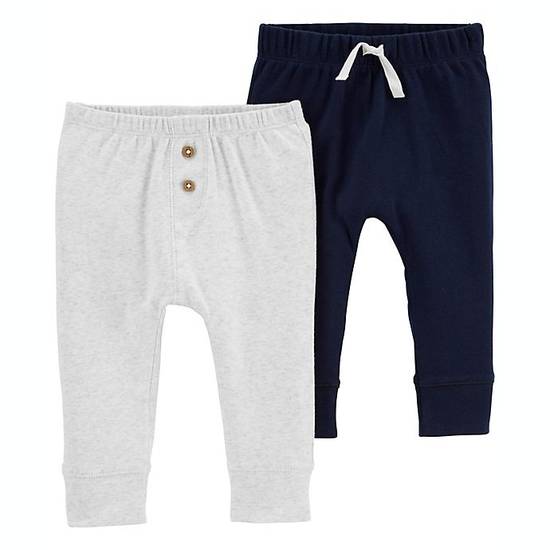 carter's® Size 24M 2-Pack Cotton Pants in Navy/Grey