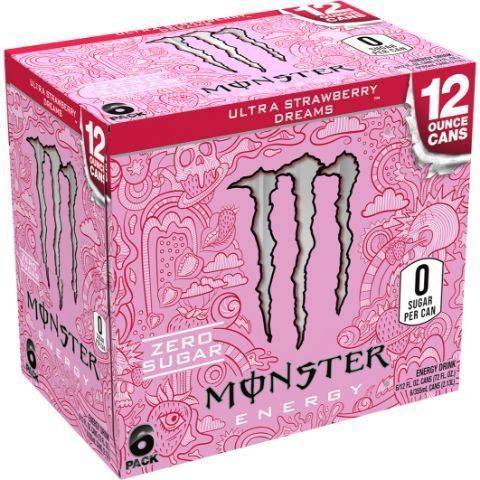 Monster Ultra Strawberry Dreams 6 Pack 12z