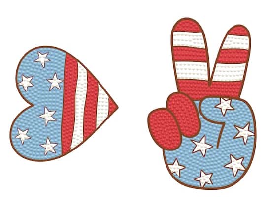 Diamond Dotz Red, White & Blue Groovy Usa Iron-On 'N' Dot Kit