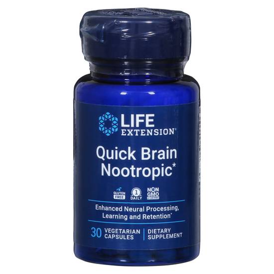 Life Extension Quick Brain Nootropic Vegetarian Capsules