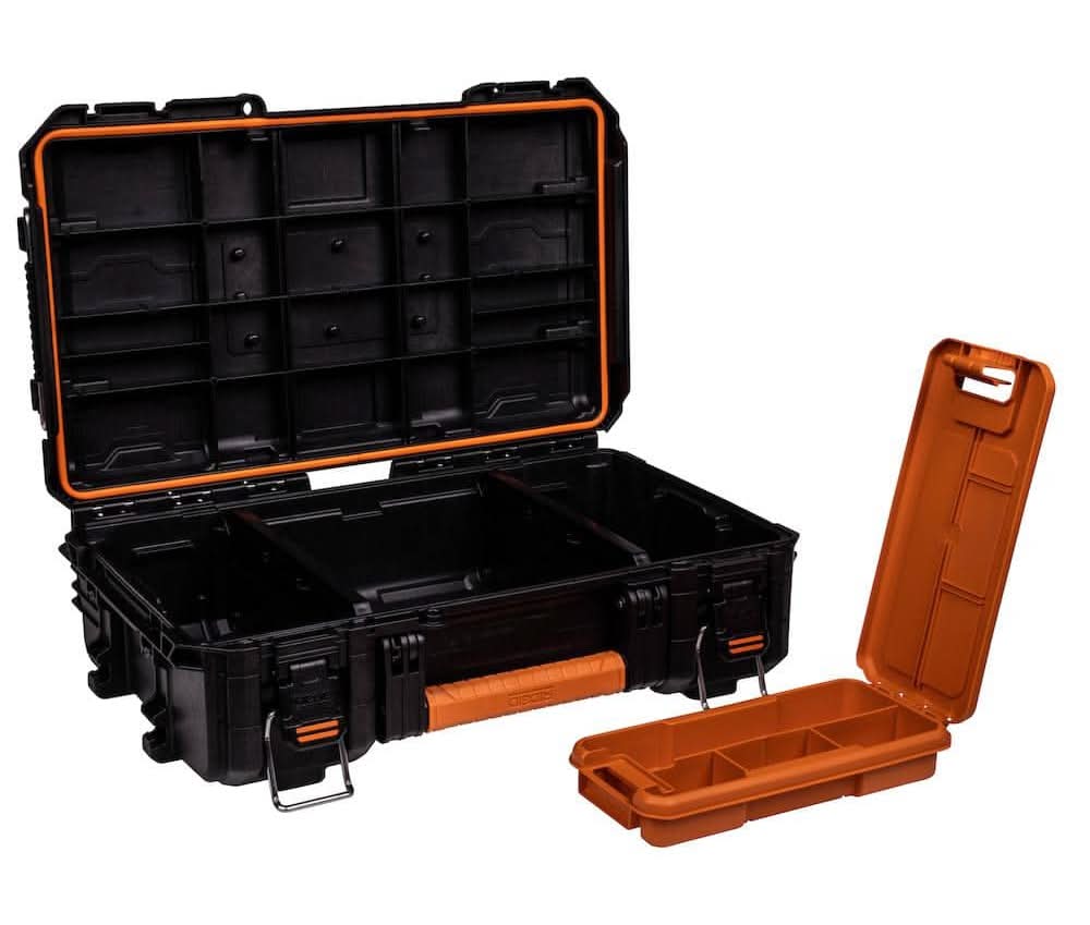 Ridgid Pro Gear System Gen 2.0 Stackable Durable Compact Power Tool Box With Secure Hang Mounts