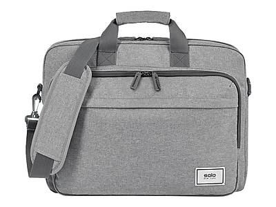 Solo New York Re New Briefcase With 15.6 Laptop Pocket 60% Recycled Gray