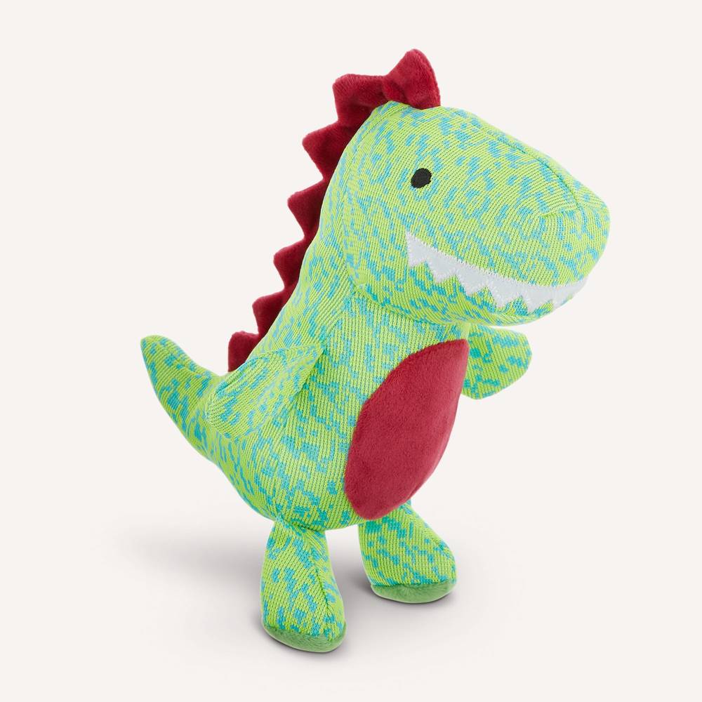 Joyhound Crazy Comfy Fly Knit Plush T-Rex Dog Toy (green)